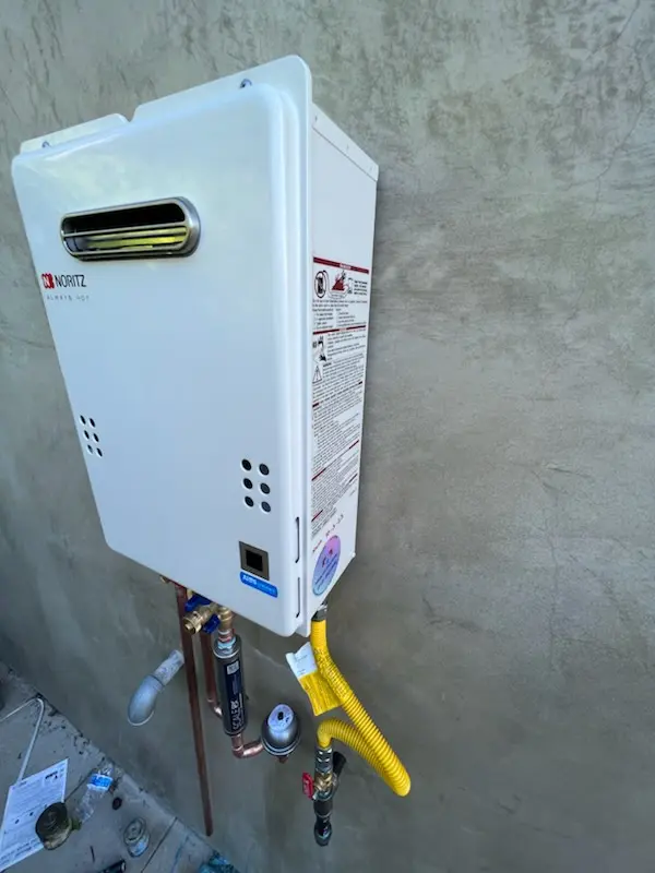 Tankless water heater installation for Sherman Village homes